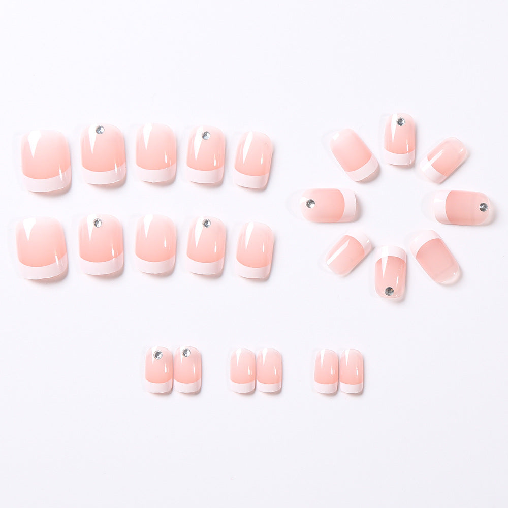 Short Square Armor Piece Wear Nail Sticker