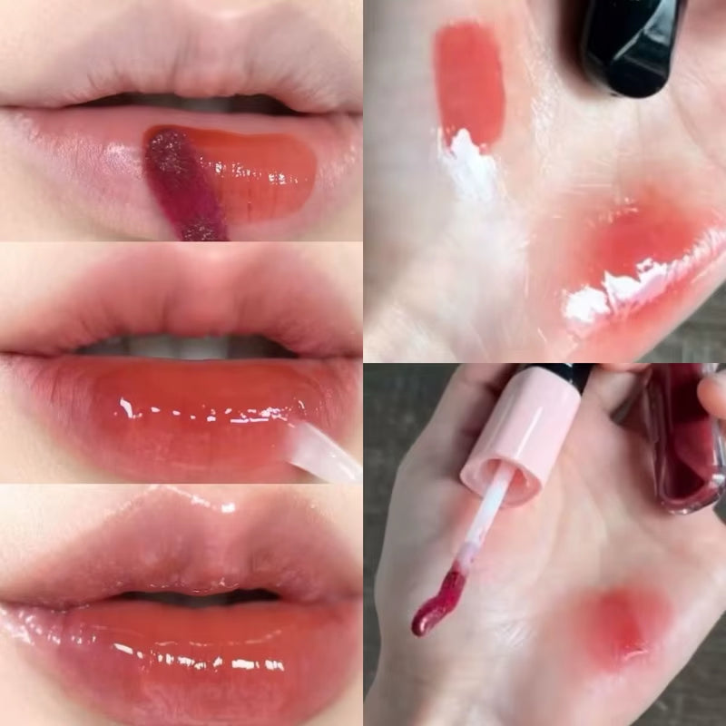 HERORANGE Double Head Waterproof Lip Gloss - Long-lasting Matte Velvet Liquid Lipstick in Sexy Red - 06