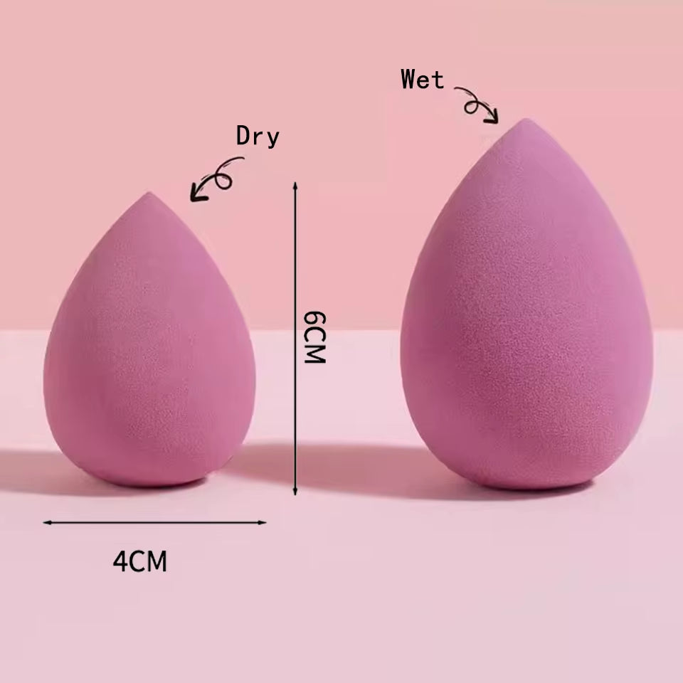 Vibrant Teardrop Makeup Sponge - Ultra Soft, Washable & Latex-Free Beauty Blender (1 Piece) - Gourd Mixedcolor