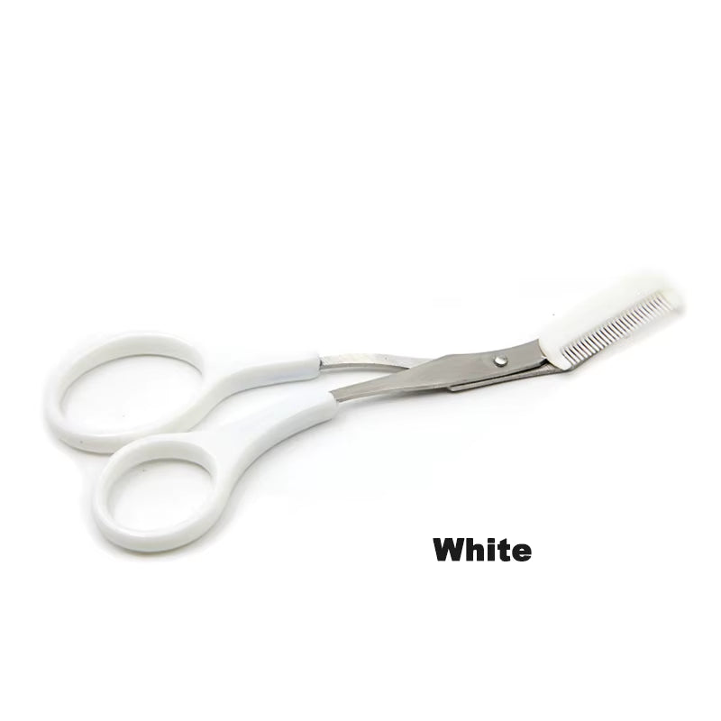 Eyebrow Trimmer Scissor with Comb Facial Eyelash Hair Removal Grooming Shaping Eyebrow Shaver Cosmetic Makeup Accessories Eyebr