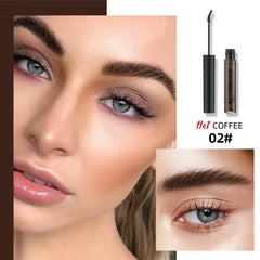 Long-Lasting Transparent Eyebrow Styling Gel - Achieve Perfect 3D Natural Eyebrows & Luscious Eyelashes! - 02 Dark Coffee Cream