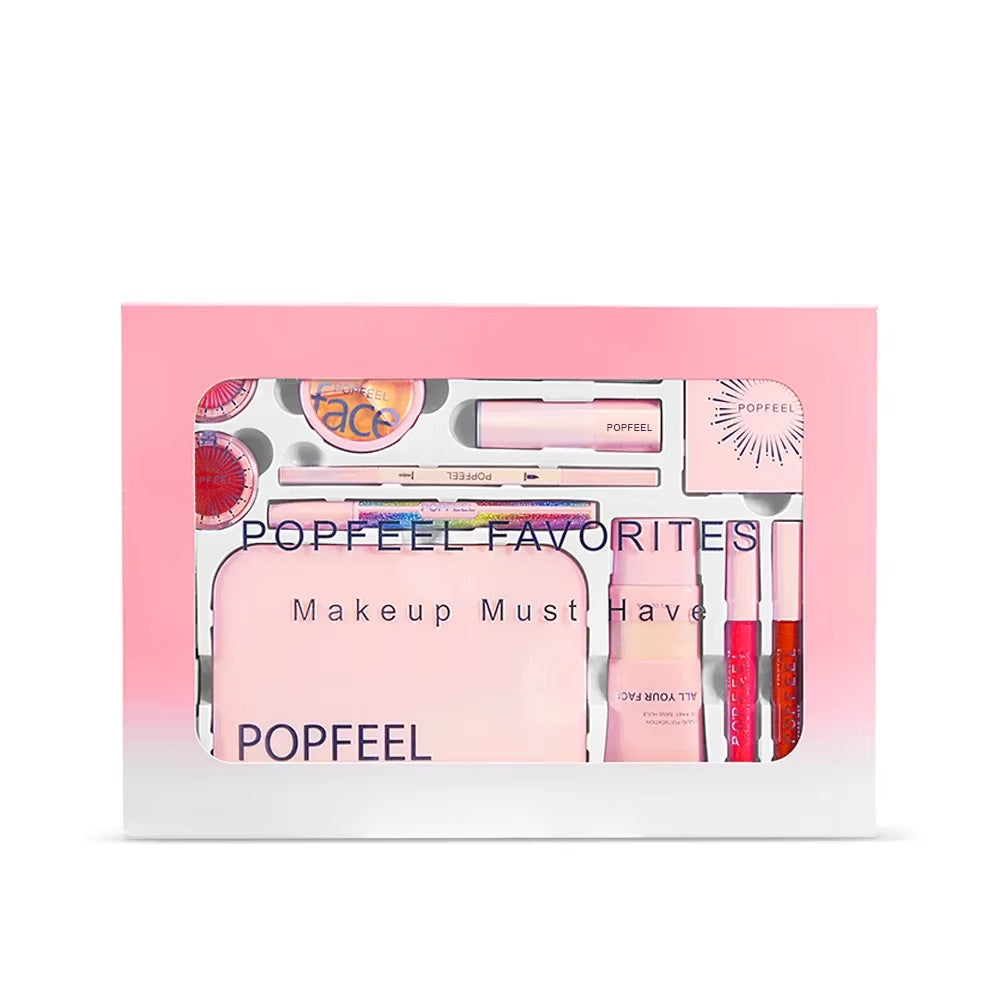 Ultimate Popfeel Makeup Kit: All-In-One Eyebrow, Eyeshadow, Eyeliner & Lip Gloss - Perfect Valentine's Day Gift for Her! - Popfeel -Feel001