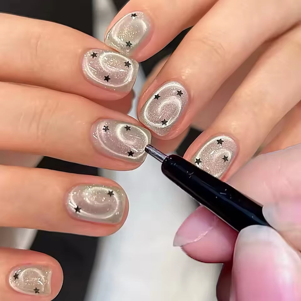 2 in 1 Lollipop New Vortex Cat Eye Magnetic 3D Gel Nail Art Polish Magnetic Pen Suck Rainbow Halo Vortex Manicure Magnet Stick