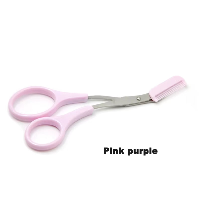 Eyebrow Trimmer Scissor with Comb Facial Eyelash Hair Removal Grooming Shaping Eyebrow Shaver Cosmetic Makeup Accessories Eyebr