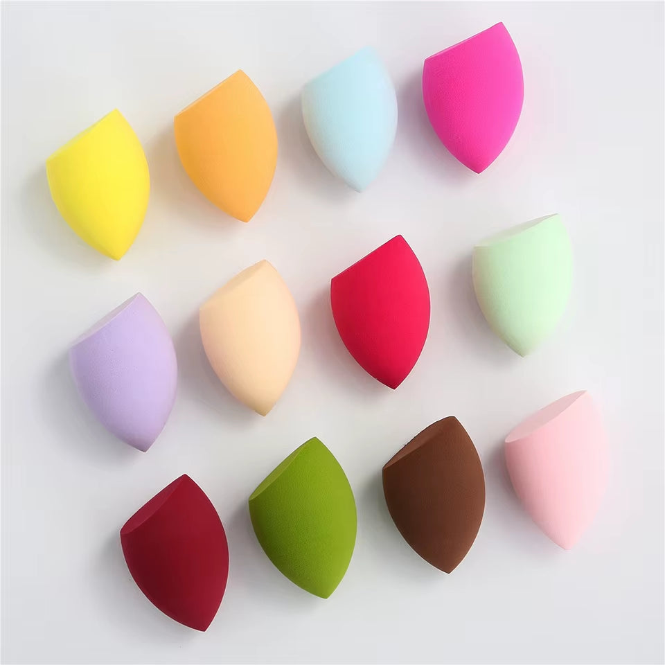 Vibrant Teardrop Makeup Sponge - Ultra Soft, Washable & Latex-Free Beauty Blender (1 Piece) - Beveling Mixedcolor
