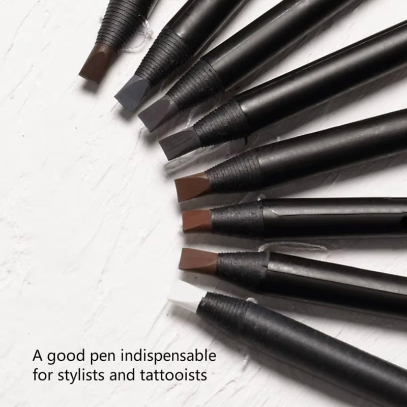 Hard Core Waterproof White Eyeliner - Long-Lasting Permanent Makeup Eyebrow Pencil for Makeup Artists