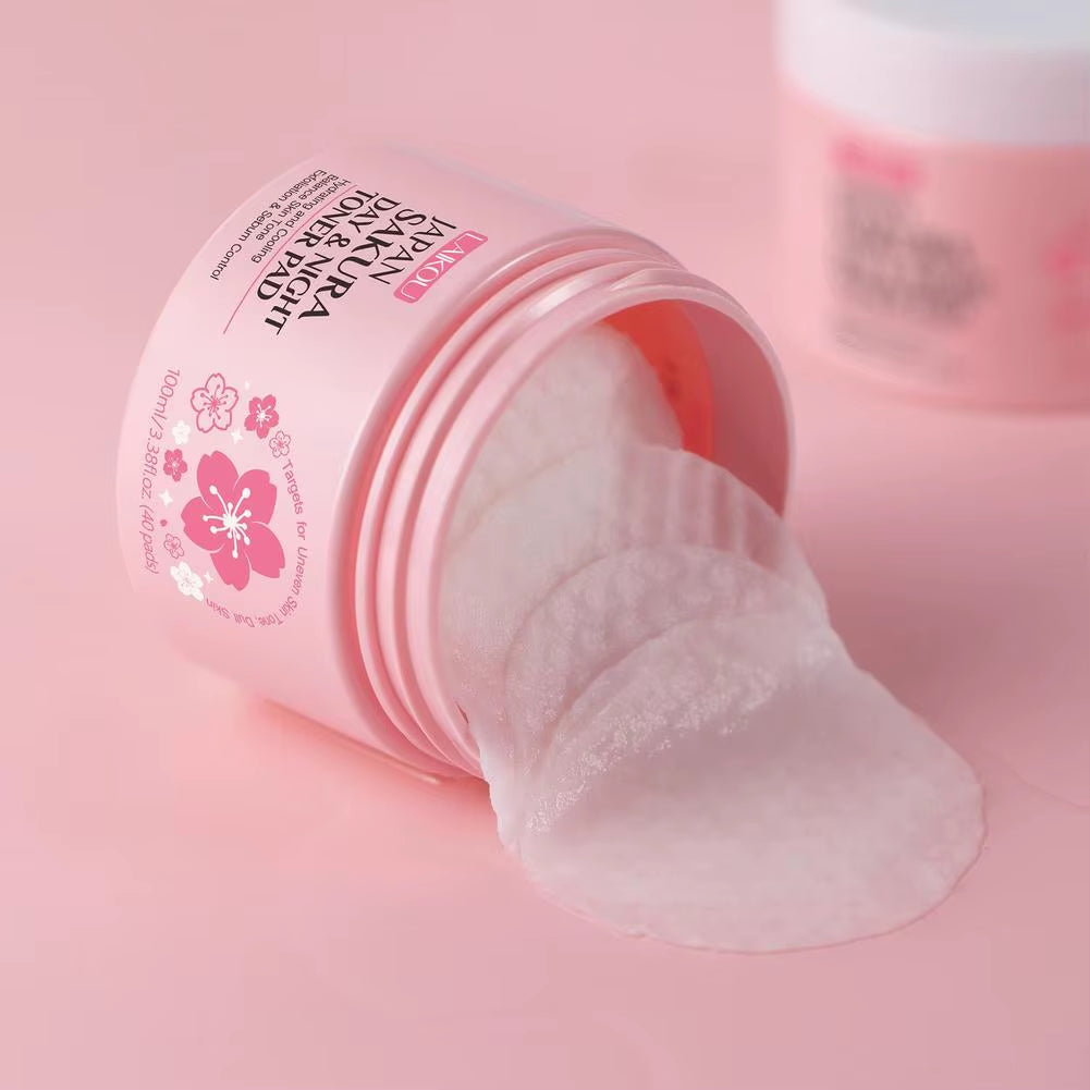 Blossom 40 Pads Day & Night Toning Cleansing Moisturizing Makeup Remover Pads