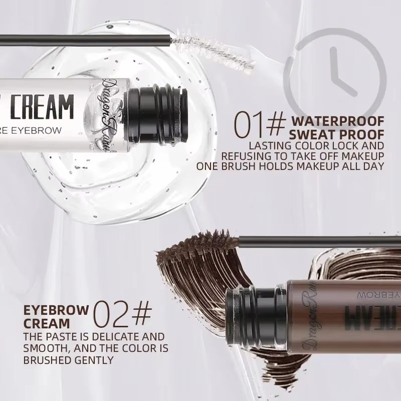 Long-Lasting Transparent Eyebrow Styling Gel - Achieve Perfect 3D Natural Eyebrows & Luscious Eyelashes! - 01 Clear Styling