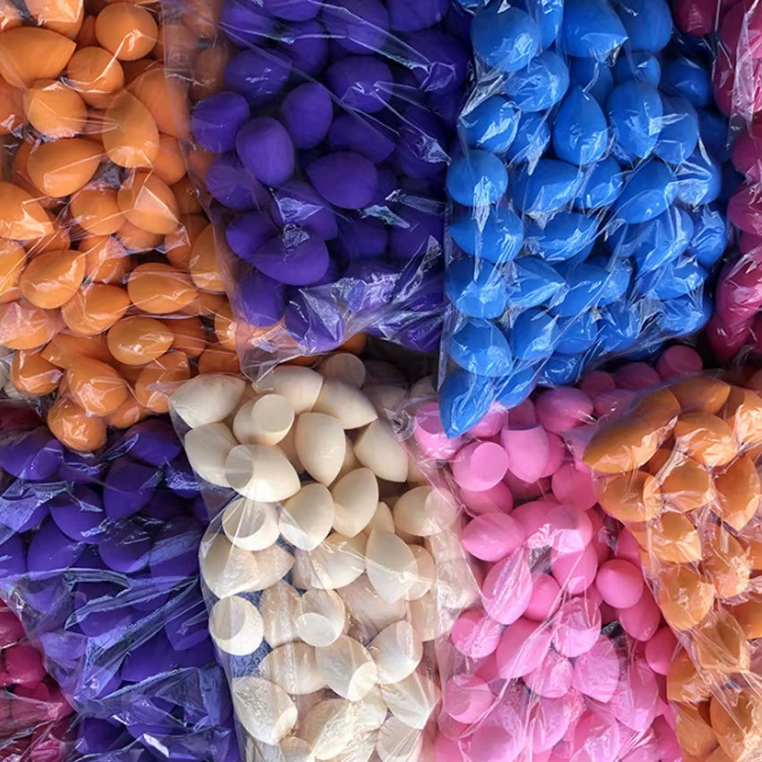 Vibrant Teardrop Makeup Sponge - Ultra Soft, Washable & Latex-Free Beauty Blender (1 Piece) - Beveling Mixedcolor